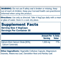 Solaray Calcium Citrate 1000mg - 120 vcaps