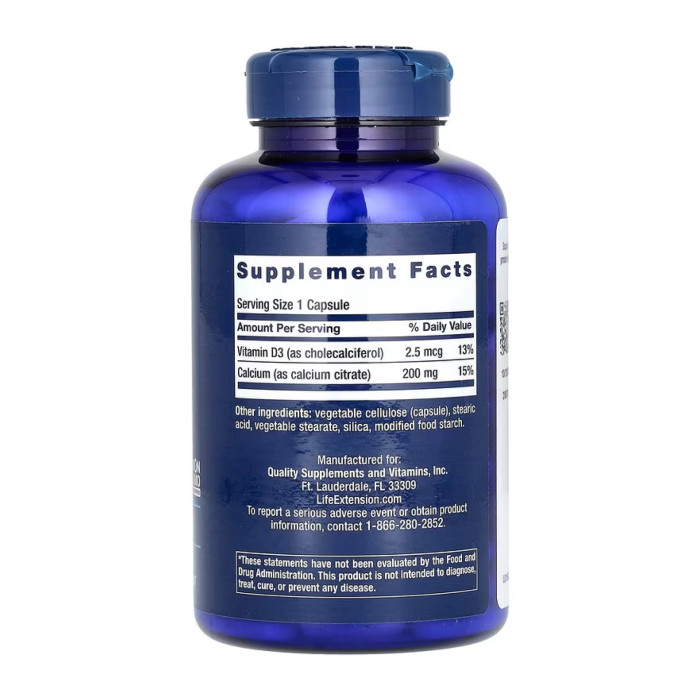 Life Extension Calcium Citrate with Vitamin D - 200 caps