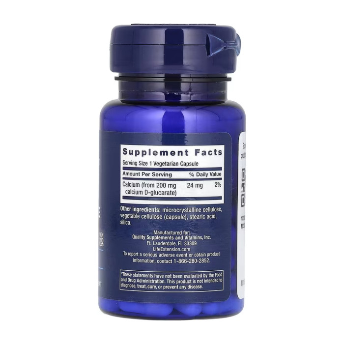 Life Extension Calcium D-Glucarate 200mg - 60 vcaps
