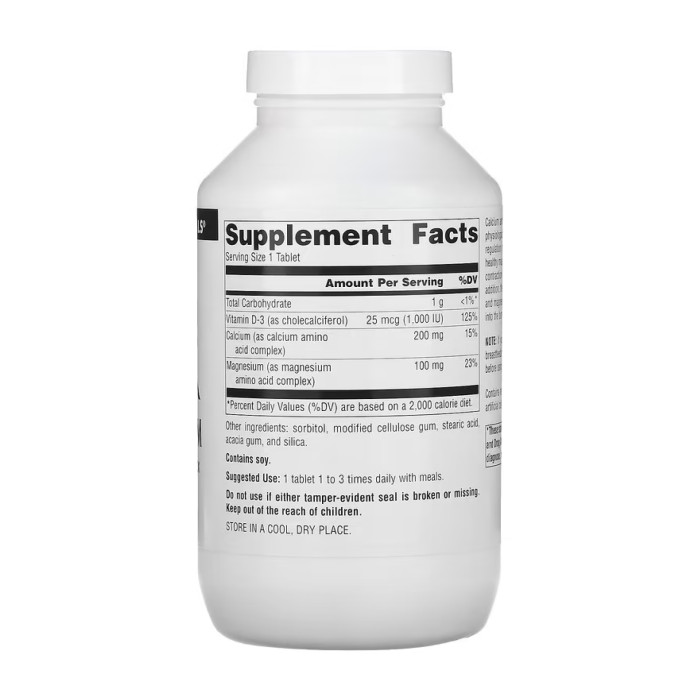 Source Naturals Calcium & Magnesium 300mg - 250 tabs