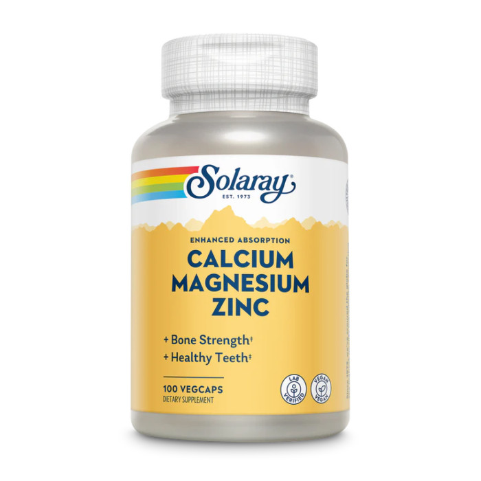 Solaray Calcium Magnesium Zinc - 100 vcaps