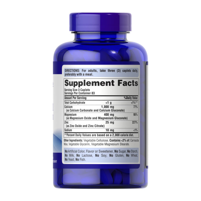 Puritans Pride Calcium Magnesium Zinc - 250 caps