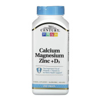 21st Century Calcium Magnesium Zinc +D3 - 250 tabs