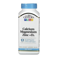 21st Century Calcium Magnesium Zinc +D3 - 250 tabs