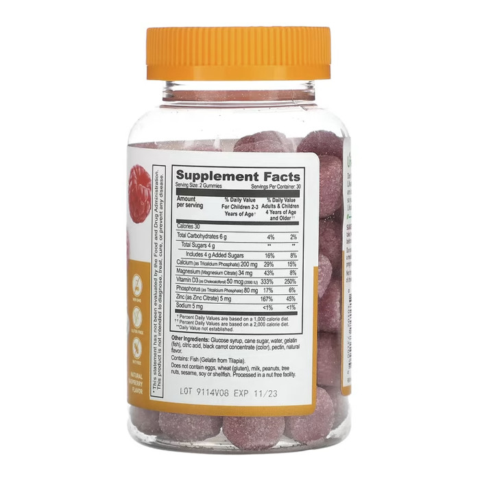 Lifeable Calcium Magnesium & Zinc + Vitamin D Kids - 60 gummies