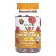 Lifeable Calcium Magnesium & Zinc + Vitamin D Kids - 60 gummies