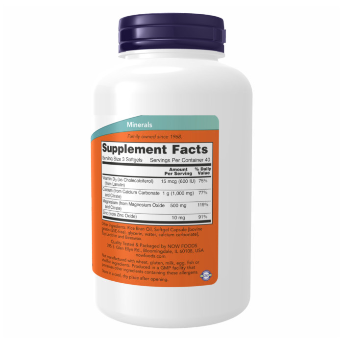 Now Foods Calcium-Magnesium+D - 240 sgels