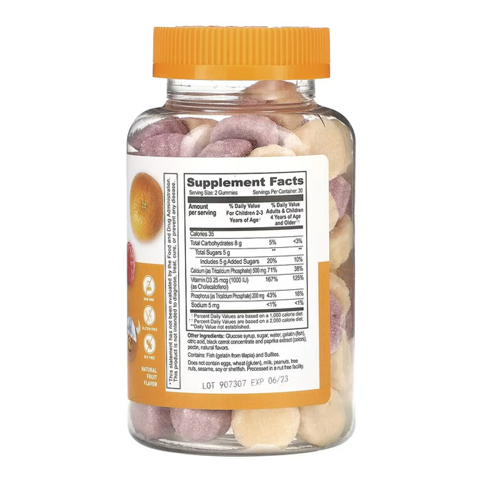 Lifeable Calcium + Vitamin D Kids - 60 gummies