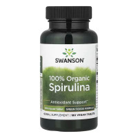 Swanson Certified Organic Spirulina 500mg - 180 tabs