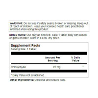 KAL Chlorophyll 20mg - 100 tabs