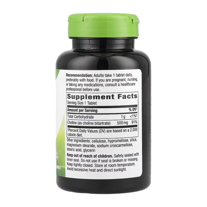 Nature's Way Choline 500 mg - 100 tabs