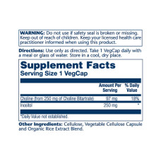 Solaray Choline & Inositol - 100 vcaps