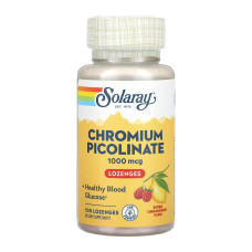 Solaray Chromium Picolinate 1000mcg - 100 lozenges Lemon-Raspberry