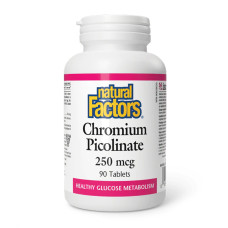 Natural Factors Chromium Picolinate 250mcg - 90 tabs