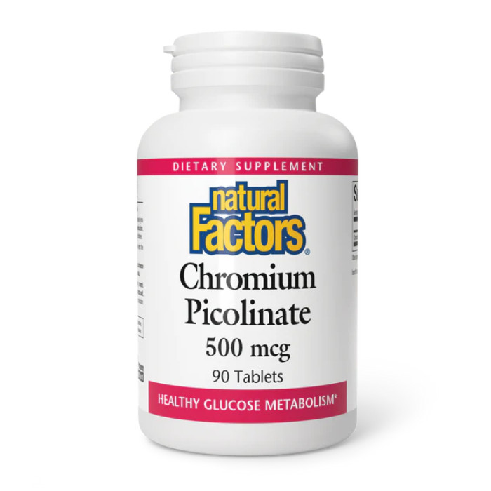 Natural Factors Chromium Picolinate 500mcg - 90 tabs