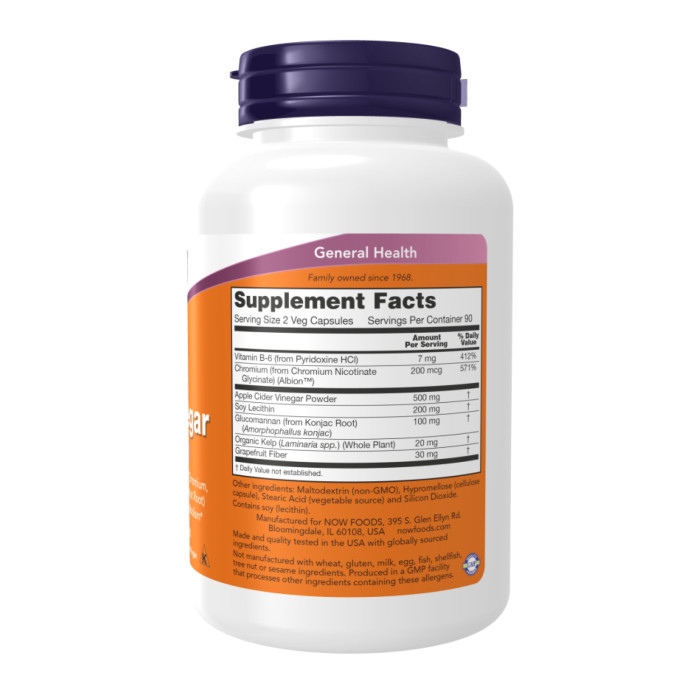 Now Foods Cider Vinegar - 180 vcaps (До 02.27)