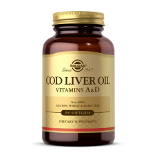 Solgar Cod Liver Oil Vitamins A&D - 100 softgels