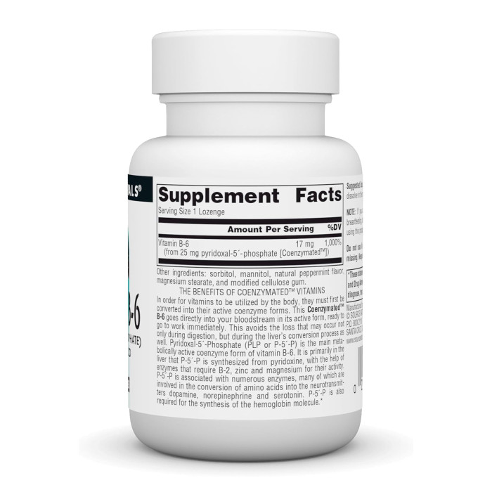 Source Naturals Coenzymated™ Vitamin B-6 25 mg - 60 lozenges