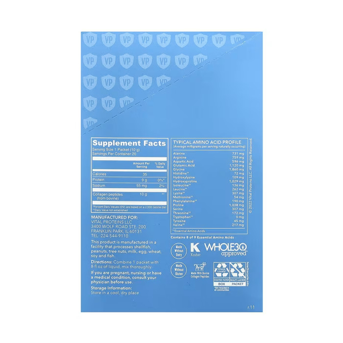 Vital Proteins Collagen Peptides - 200g Unflavored (20 Packets)