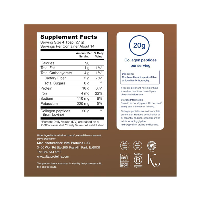 Vital Proteins Collagen Peptides - 383g Chocolate