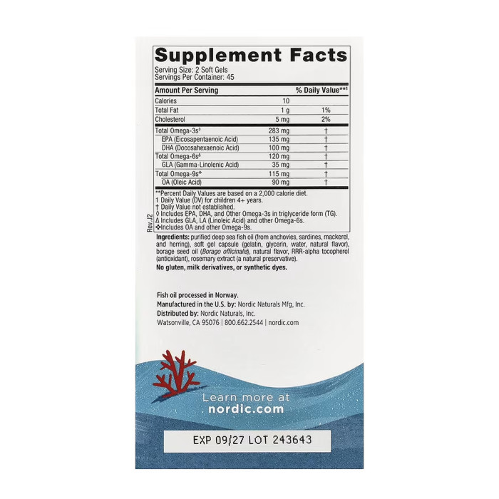 Nordic Naturals Complete Omega Junior - 90 mini softgels