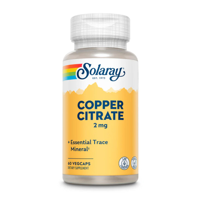 Solaray Copper Citrate 2mg - 60 vcaps