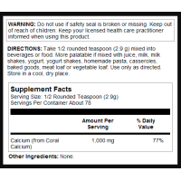 KAL Coral Calcium Powder 1000mg - 8oz