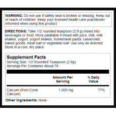 KAL Coral Calcium Powder 1000mg - 8oz