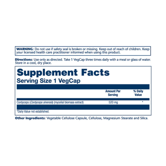 Solaray Cordyceps Mushroom 520mg - 100 vcaps