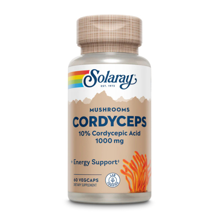 Solaray Cordyceps Mushroom Extract 1000mg - 60 vcaps