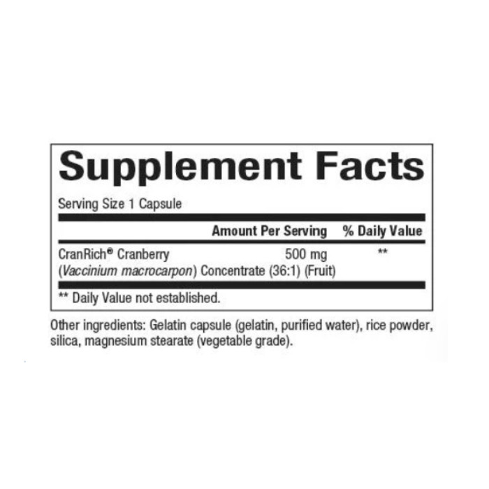 Natural Factors CranRich 500mg - 90 caps