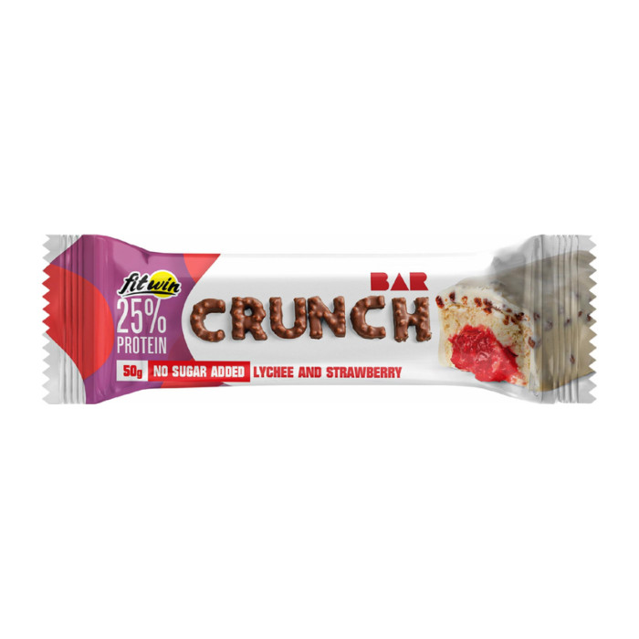 FitWin Crunch Bar - 12x50g Lychee and Strawberry