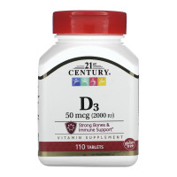 21st Century D3 50 mcg (2000 IU) - 110 tabs