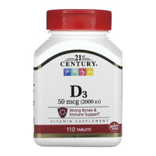 21st Century D3 50 mcg (2000 IU) - 110 tabs