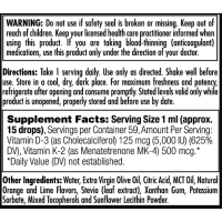 KAL D3 K2 DropIns 125mcg - 2 oz Citrus