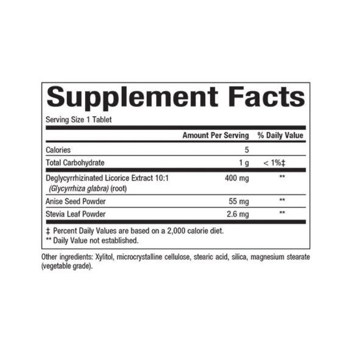 Natural Factors DGL 400mg - 90 tabs