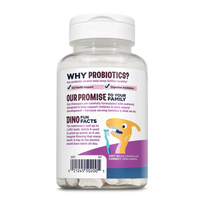KAL Dino-Dophilus™ Kids Probiotic - 60 chewables Black Cherry