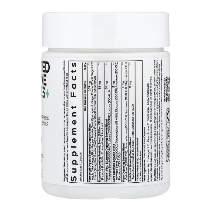 Codeage Fermented Digestive Enzymes - 90 vcaps (Пошкоджена банка)