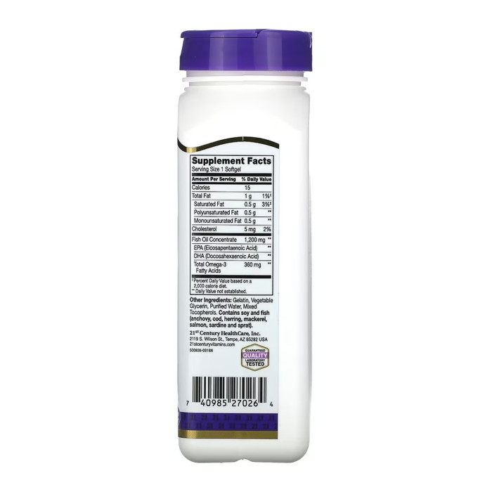 21st Century Fish Oil 1200 mg - 90 softgels