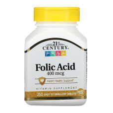 21st Century Folic Acid 400 mcg - 250 tabs