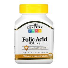 21st Century Folic Acid 800 mcg - 180 tabs