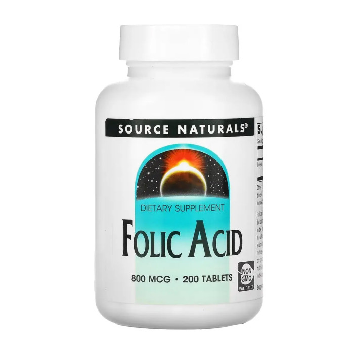 Source Naturals Folic Acid 800 mcg - 200 tabs