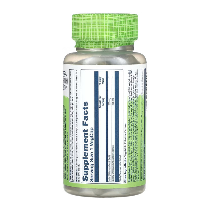 Solaray Garlic Parsley 530mg - 100 vcaps