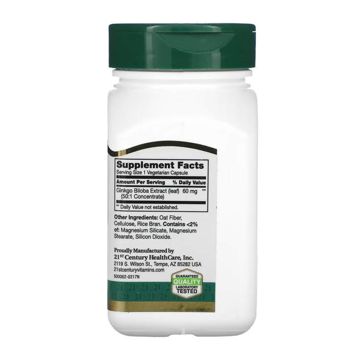 21st Century Ginkgo Biloba Extract - 60 vcaps