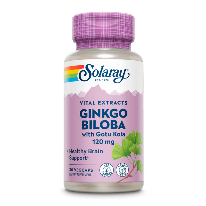 Solaray Ginkgo Biloba Extract One 120mg - 30 vcaps
