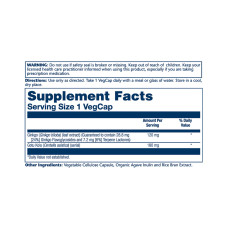 Solaray Ginkgo Biloba Extract One 120mg - 30 vcaps