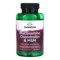 Swanson Glucosamine, Chondroitin & Msm Highest Strength3-in-1 Formula - 120 tabs