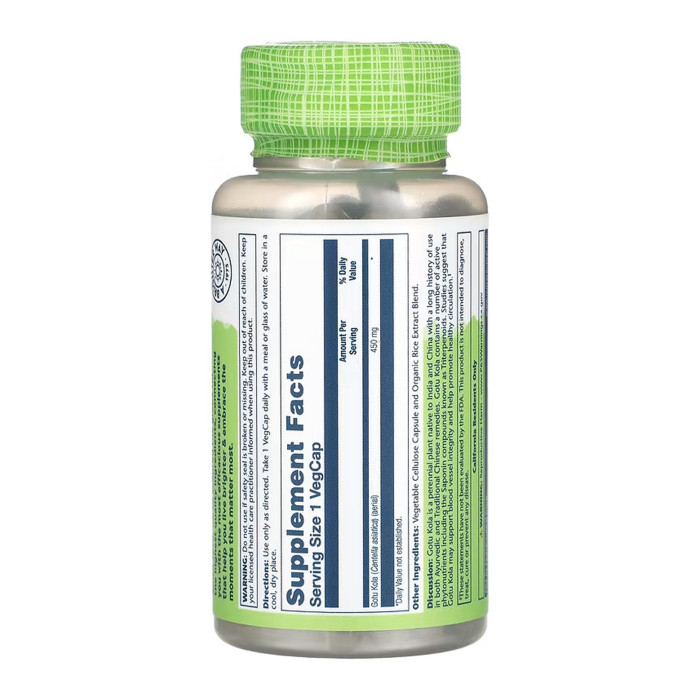 Solaray Gotu Kola Aerial 450mg - 100 vcaps