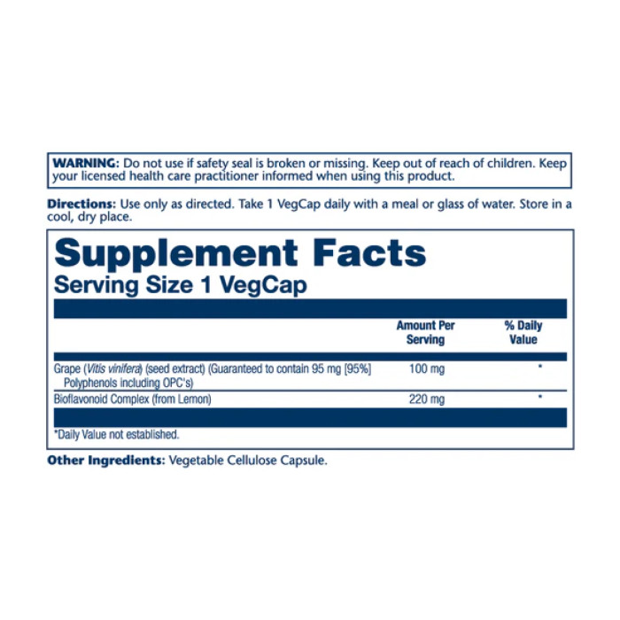 Solaray Grape Seed Extract 100mg - 60 vcaps