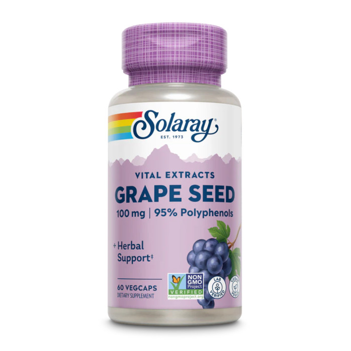 Solaray Grape Seed Extract 100mg - 60 vcaps
